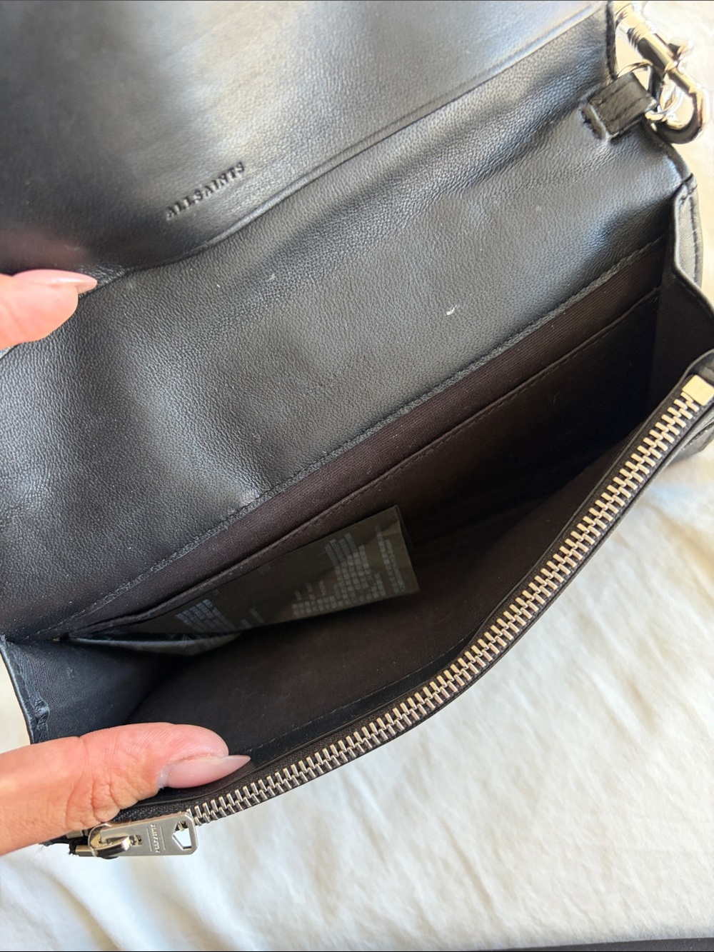 AllSaints Black Crossbody with Studded Strap - Picture 4 of 11